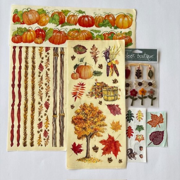 FALL AUTUMN Scrapbook Junk Journaling Card Making Stickers Diecuts Embellishment - Picture 3 of 4